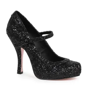 423-CANDY 4" Glitter Mary Jane With 1Concealed Platform.
