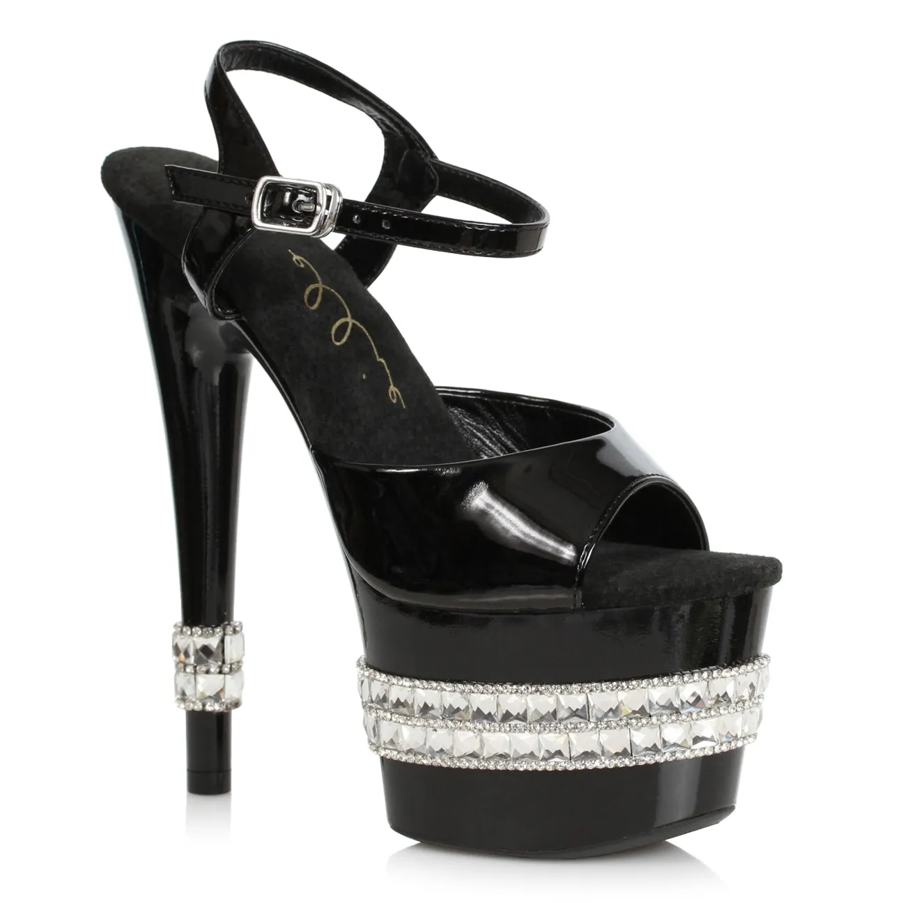 710-JULIET 7" RHINESTONE PLATFORM SANDAL