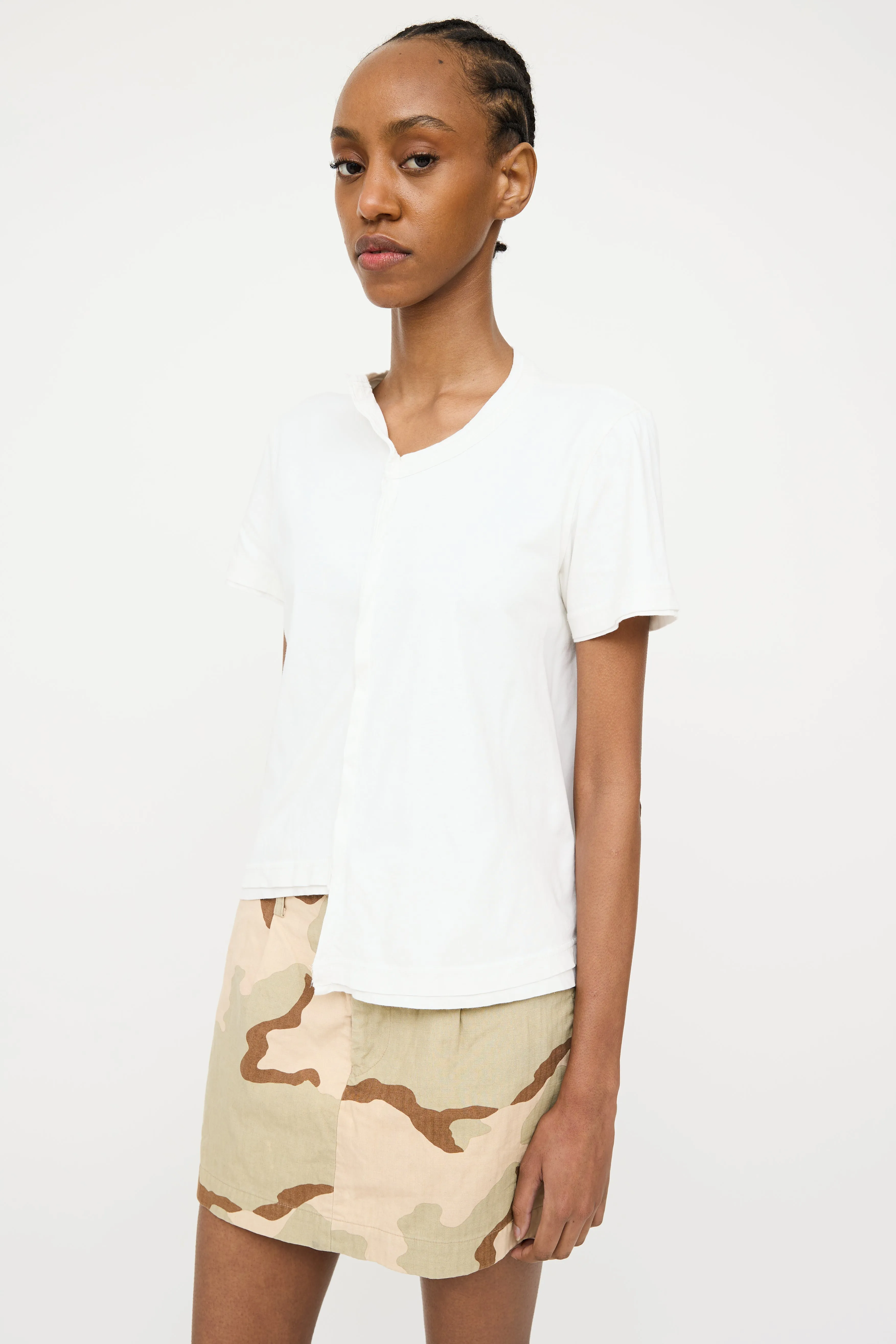 Asymmetrical Panelled Seam T-Shirt