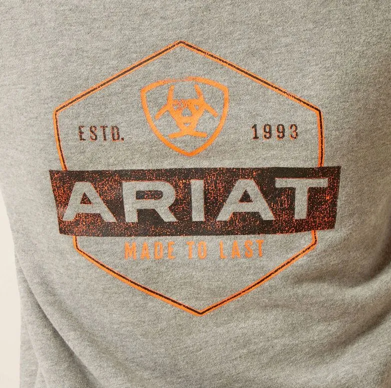 Boy's Ariat Bold Hex Hoodie Grey