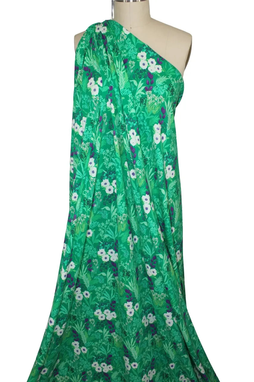 Garden Club Extra Wide Rayon Jersey - Purple/Yellow/Greens